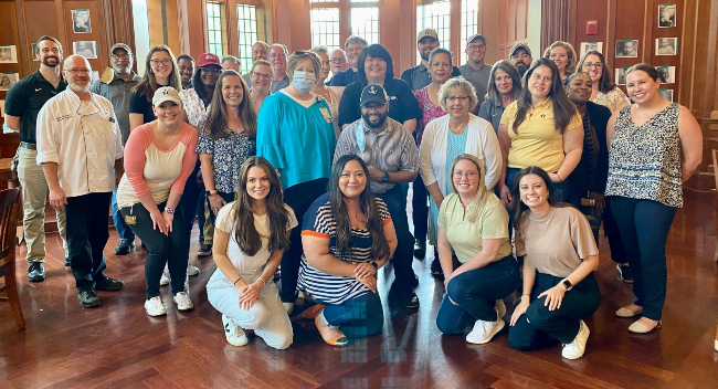 Vanderbilt Campus Dining staff at the E. Bronson Ingram College dining center on May 18.