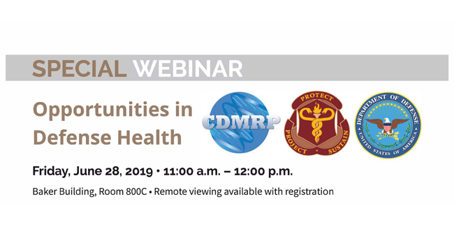 Webinar: Opportunities in Defense Health June 28