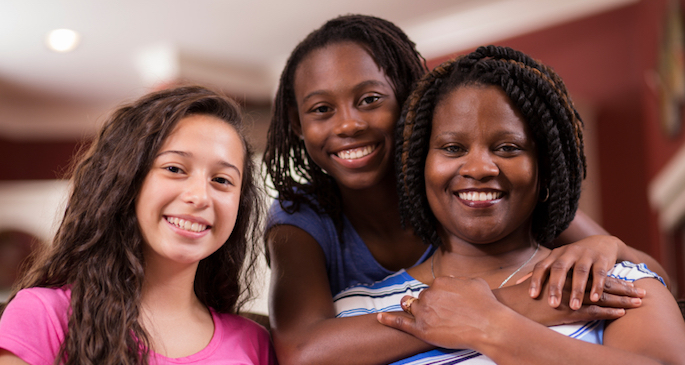 black and latina young women