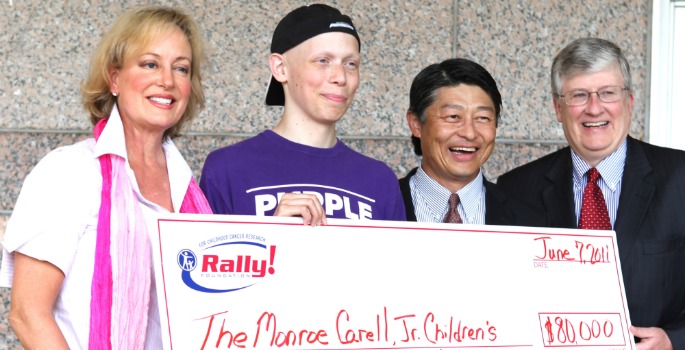 Rally check presentation ceremony