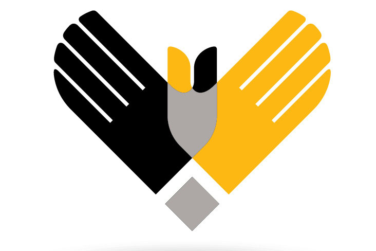 Illustration of two hands making the shape of a bird