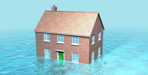 RisingSeaLevels Illustration of house half-submerged in water