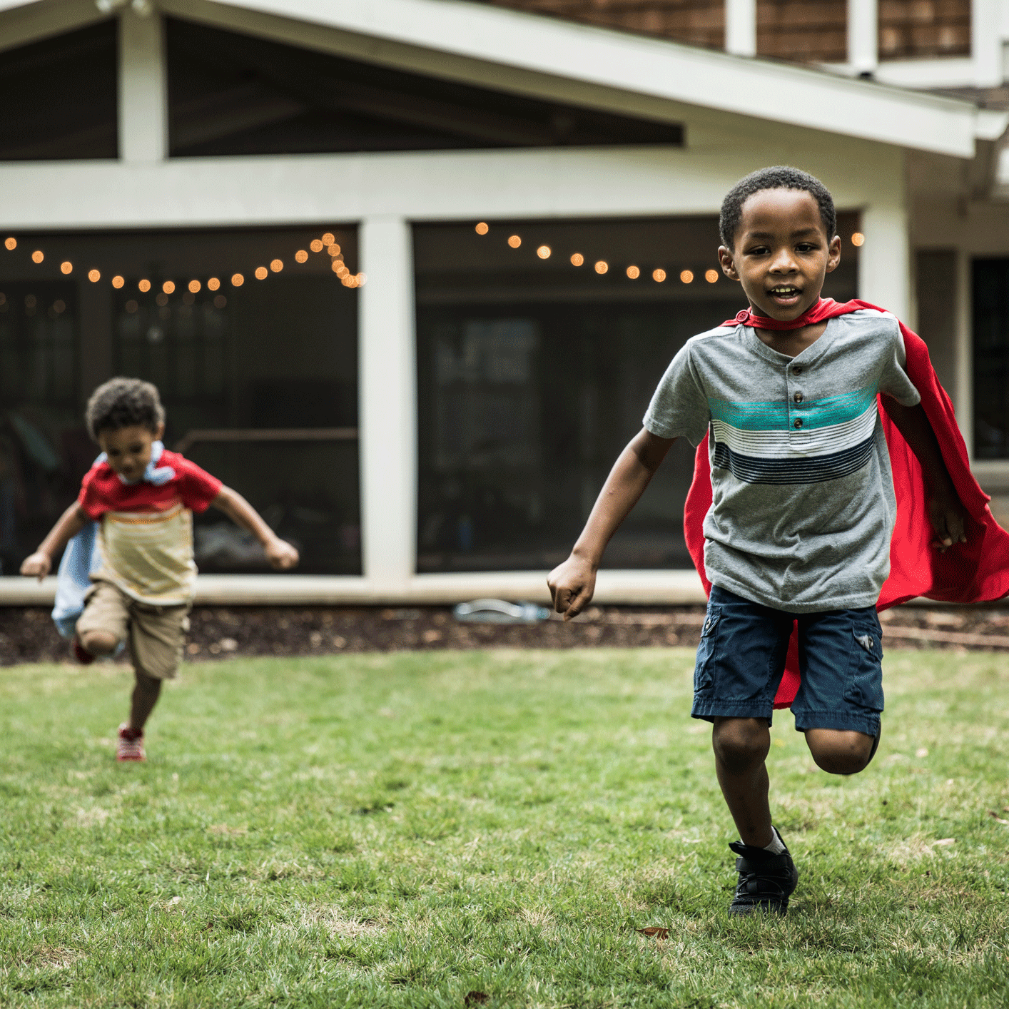 Two young boys having a playdate.