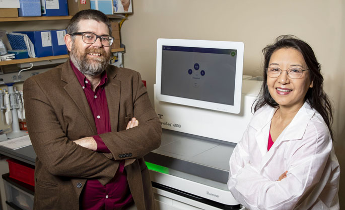 Thomas Stricker, MD, PhD, and Ping Mayo are part of the operational team for the Clinical Genomics Laboratory, which is offering whole exome sequencing at VUMC.