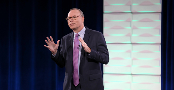 Jeff Balser, MD, PhD, discusses VUMC’s top priorities during this week’s Leadership Assembly.