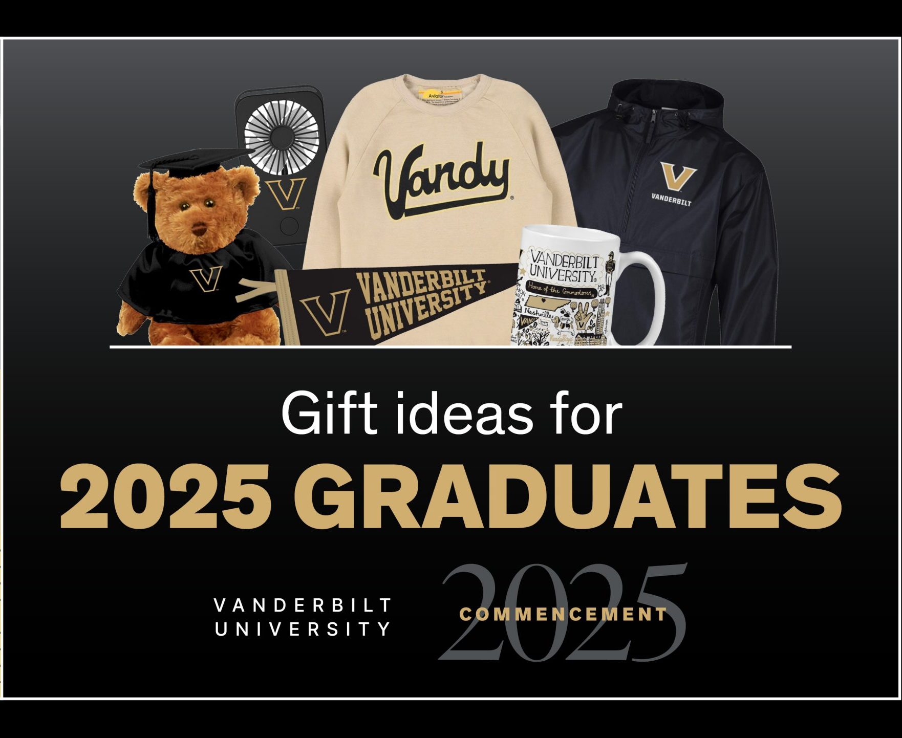 Image Text: Gift ideas for 2025 graduates.