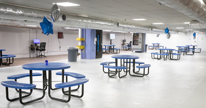 is fully enclosed, climate controlled and offers small touches to create a pleasant and soothing environment.