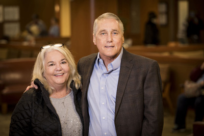 Lung transplant patient Andy Bolden with his twin sister, Amy Allen, who helped him through the process.