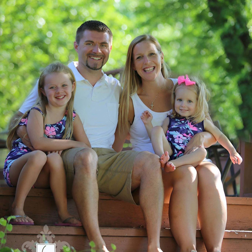 Young Mady Krauter, right, and her family — sister, Ali, and parents Brent and Kim — have been on a diagnosis journey with the Vanderbilt Undiagnosed Diseases Network.