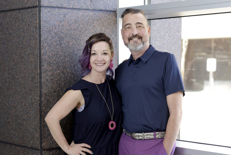 Double-lung transplant patient Mike Boston and his wife, Kellie. (photo by Donn Jones)