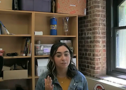 Screenshot from linked youtube video of Alyssa O'Connell