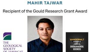 EES PhD Student Mahir Tajwar, Recipient of the Gould Research Grant Award!