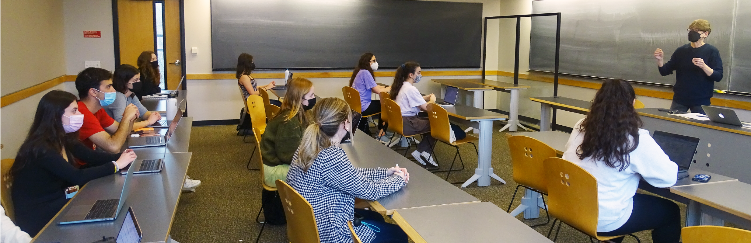 Students and teacher in classroom