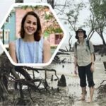 Jessica Raff standing in the Ganges-Brahmaputra delta