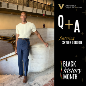 man standing at top of stairs