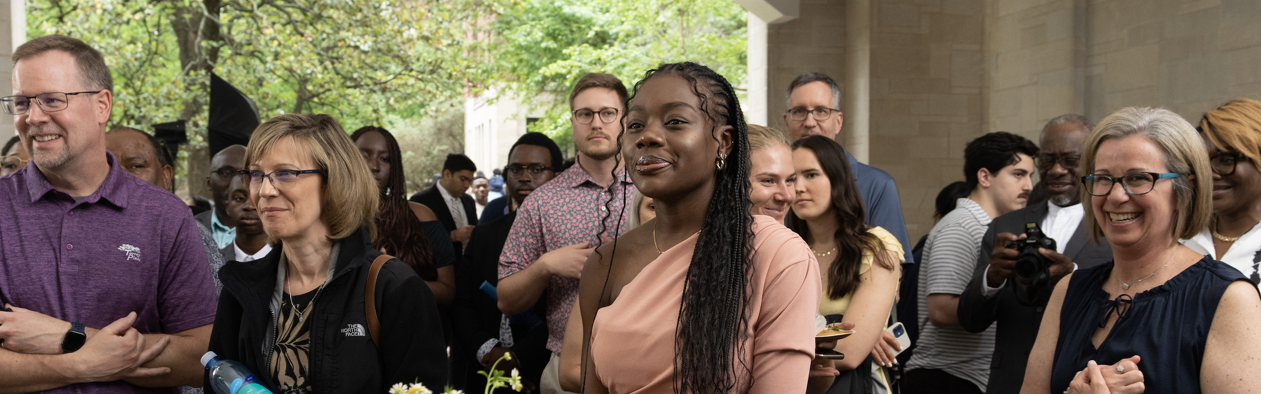 Close up of student at grad ceremony