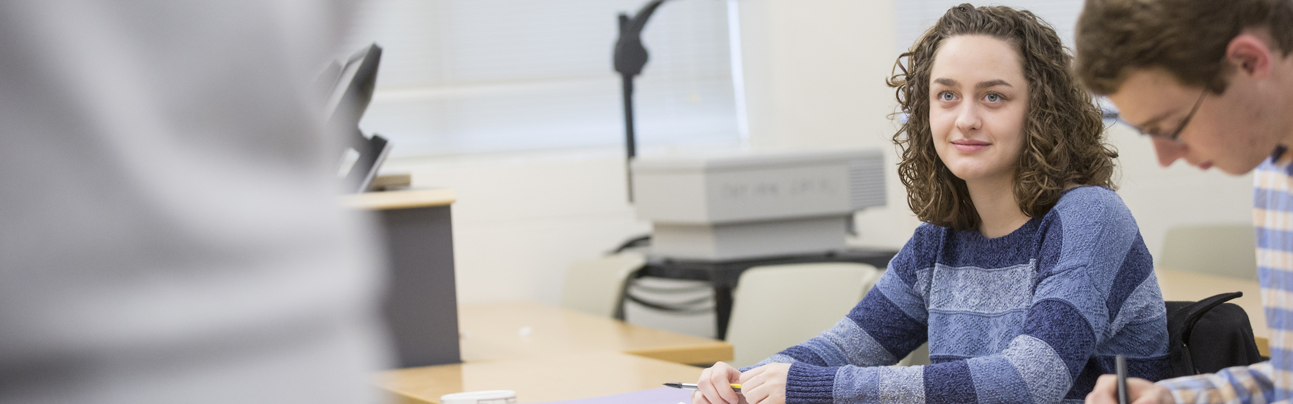 two students in math class