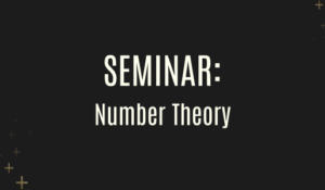 Number Theory Seminar: November 5, 2024