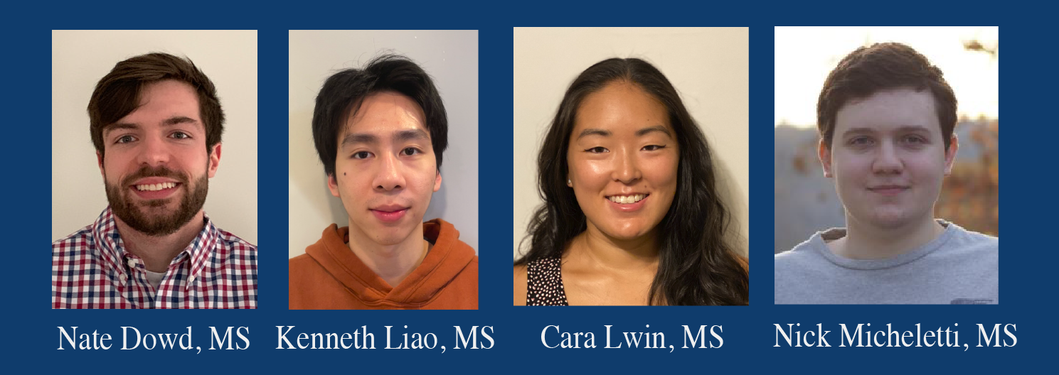 headshots of Nate Dowd, Kenneth Liao, Cara Lwin, and Nick Micheletti