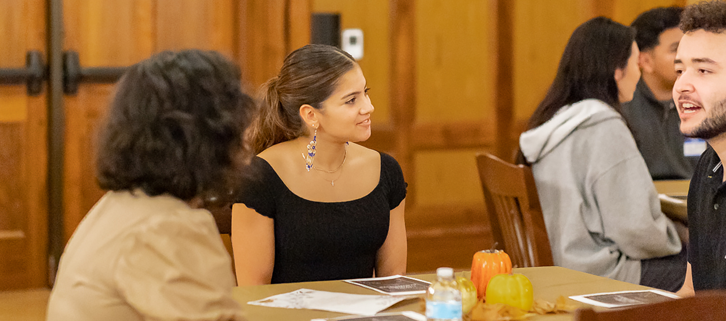 Woman sitting at a table
