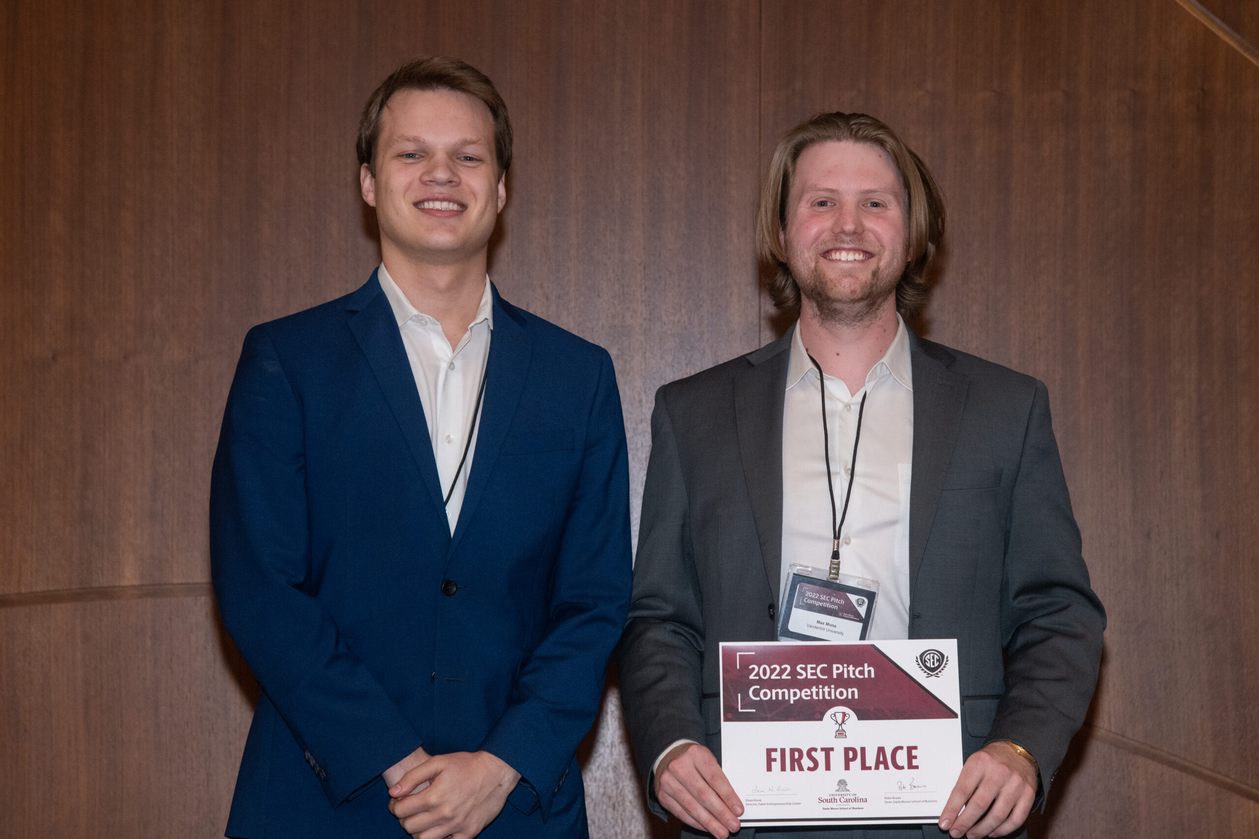 2022 SEC Pitch Competition: Left to Right - Adam Jace and Max Mona