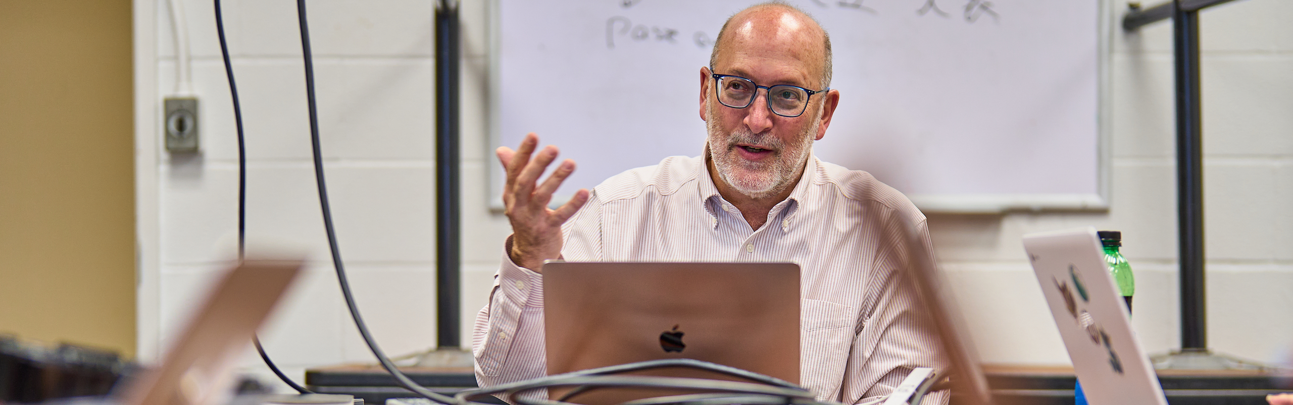 Professor speaking to class