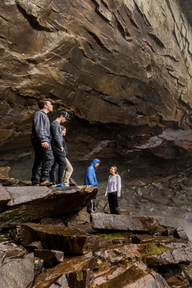 students on an outdoor rec event