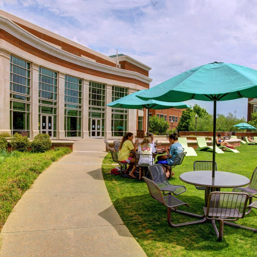 Patio area of The Martha Rivers Ingram Commons