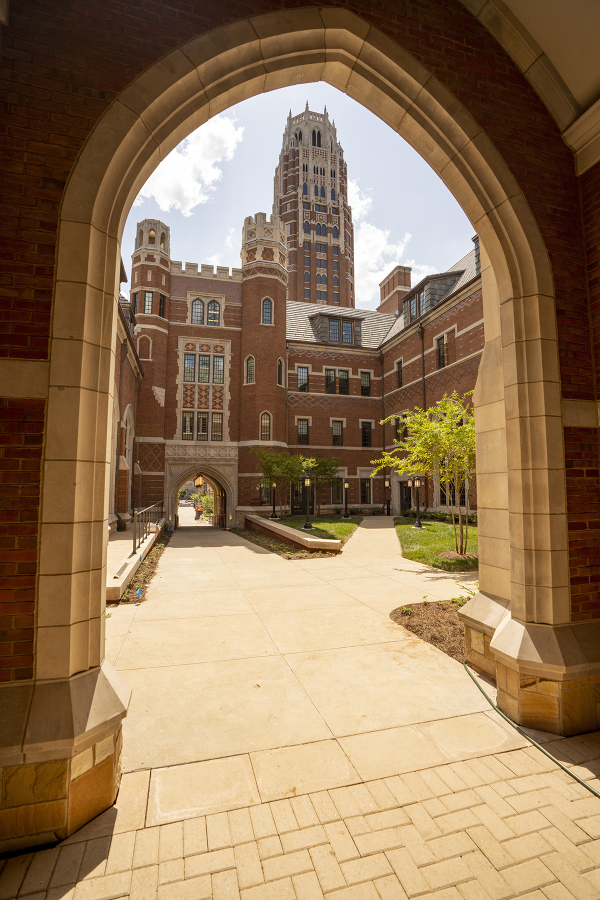 Rothschild College Hall nears completion as final touches are done in preparation for the arrival of students.