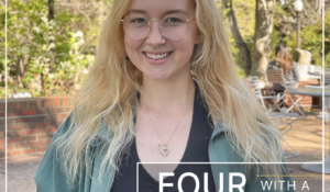 Student Jordan Trost standing outside on campus