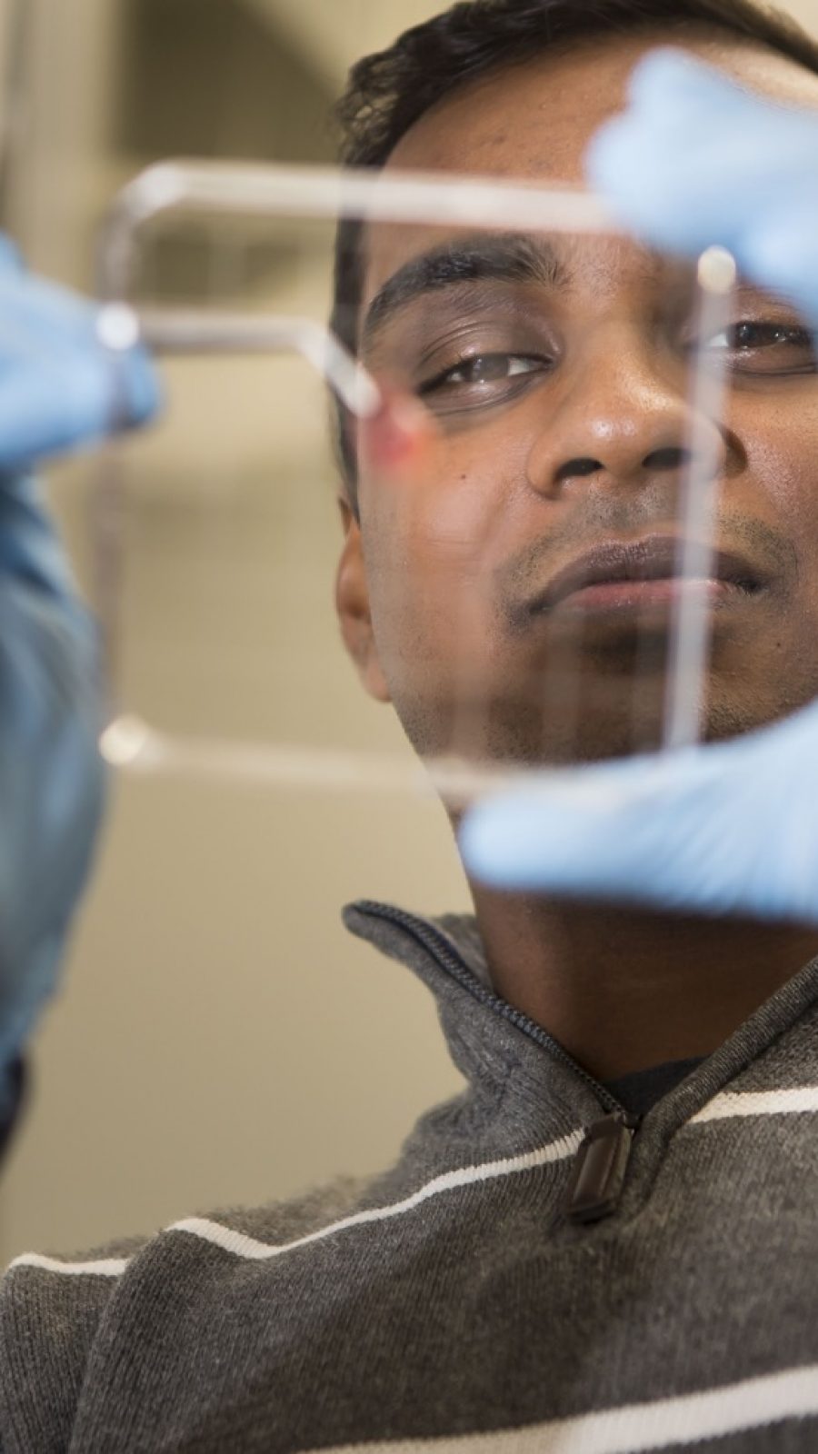 Student doing research.