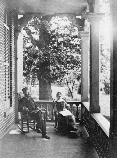 view from porch of Old Central in 1880's
