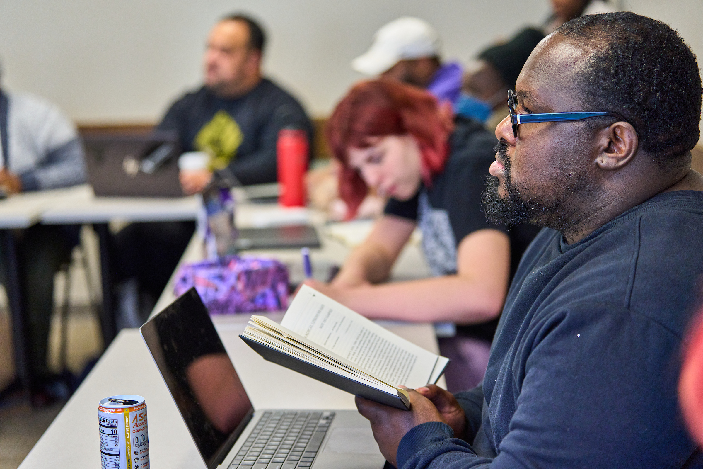 Student in a classroom 