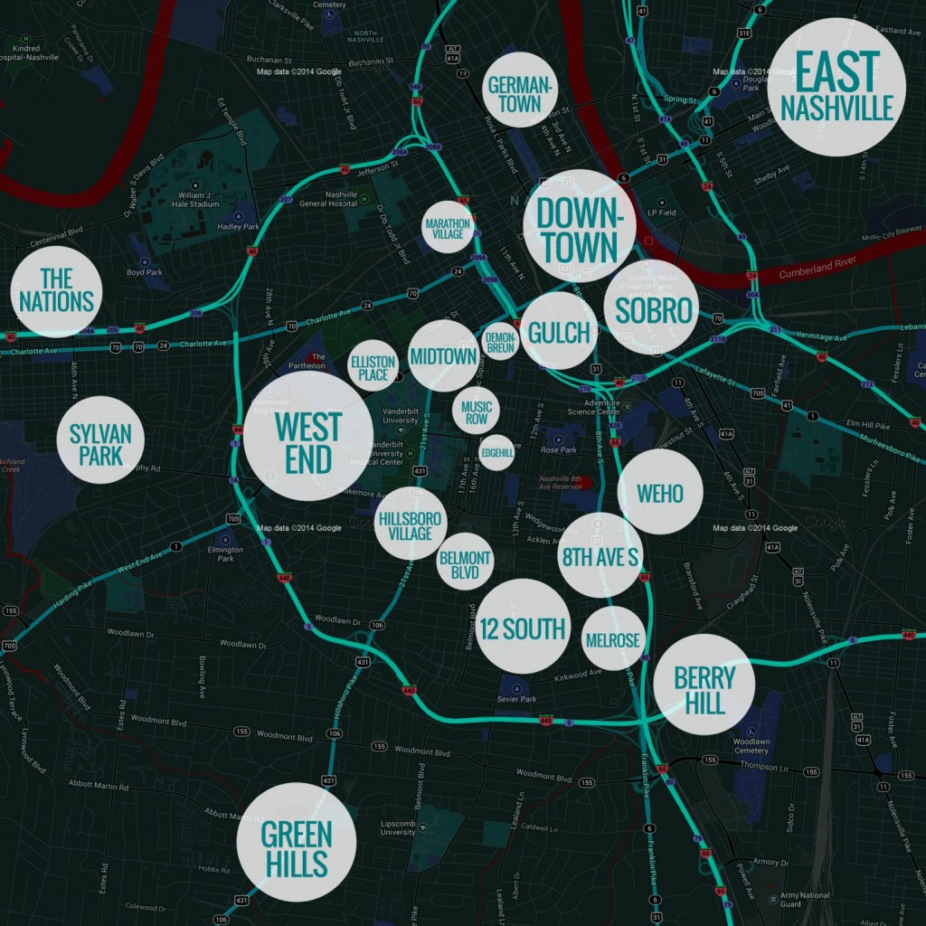 Nashville Neighborhood Map