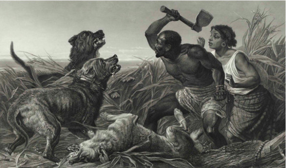 "The Hunted Slaves" by Richard Ansdell (1815-1885)
