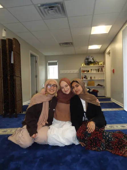Duaa Faquih and friends inside the Annex, where Muslim students have a space to pray (Submitted photo)