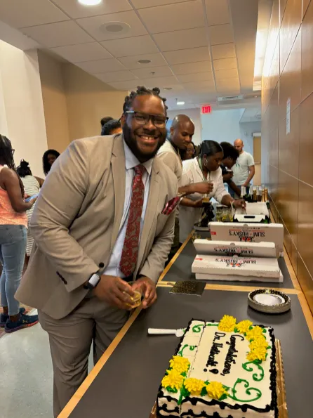 Logan Northcutt celebrating after defending his Ph.D. dissertation at Vanderbilt School of Medicine Basic Sciences (Submitted photo)