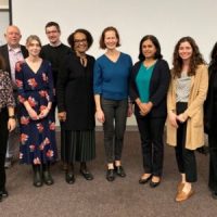 College of Arts and Science annual faculty award winners, Dec. 2022. Left to right: Gilbert Gonzales, Savanna Starko, John Geer, Alissa Hare, Nathan Schley, Tiffany Patterson, Elizabeth Meadows, Rupinder Saggi, Bianca Manago, Sheri Shaneyfelt, Roger Moore