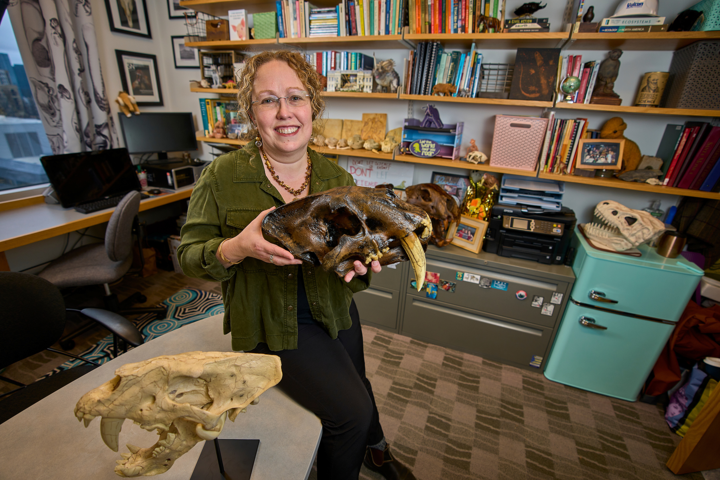 Larisa R. G. DeSantis, Ph.D. in her office for Open 'Dores, 2022