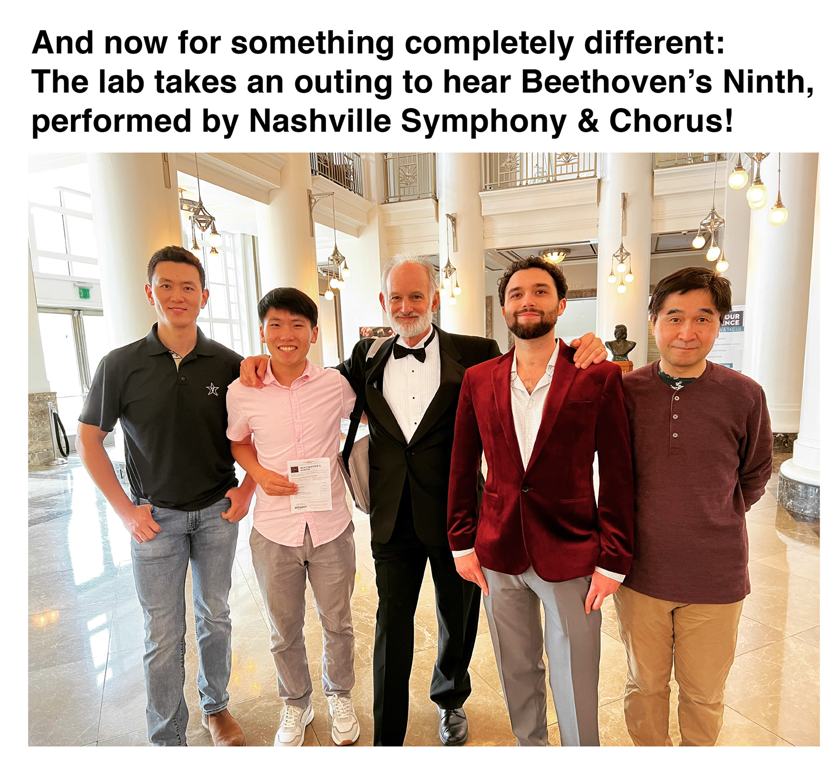 Lab outing to Beethoven's Ninth June 2022