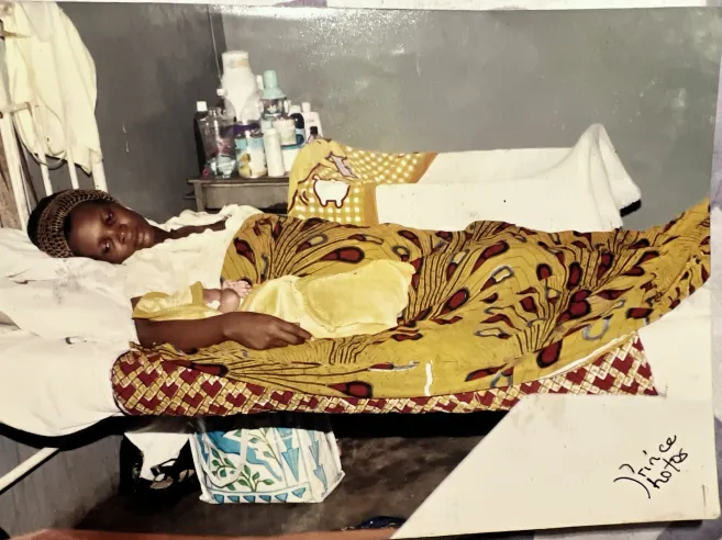 Vanessa Ajeh and her mother lay in a Nigerian hospital on the day Vanessa was born. (Submitted photo)