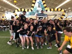 Vanessa Ajeh and some friends in the Class of 2023 participated in Anchor Dash. (Submitted photo)