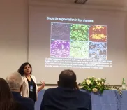 Kavya Sharman presents her research at a conference in Italy in October 2019. (Submitted photo)