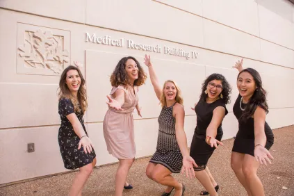 Excited to start graduate school -- White Coat Ceremony fun in August 2018 (Anne Rayner/Vanderbilt University)