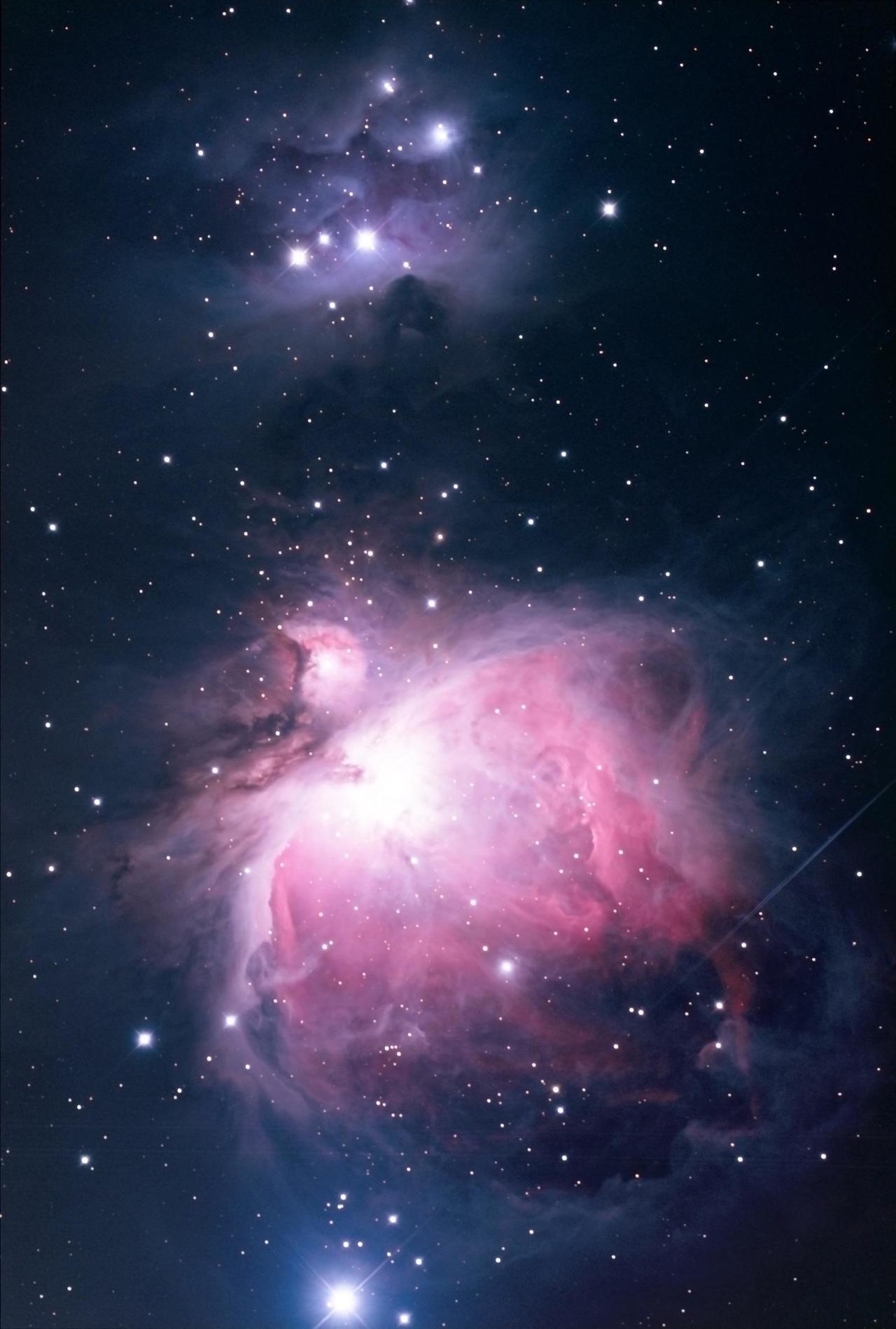 The Great Orion Nebula and Running Man Nebula in Orion's sword