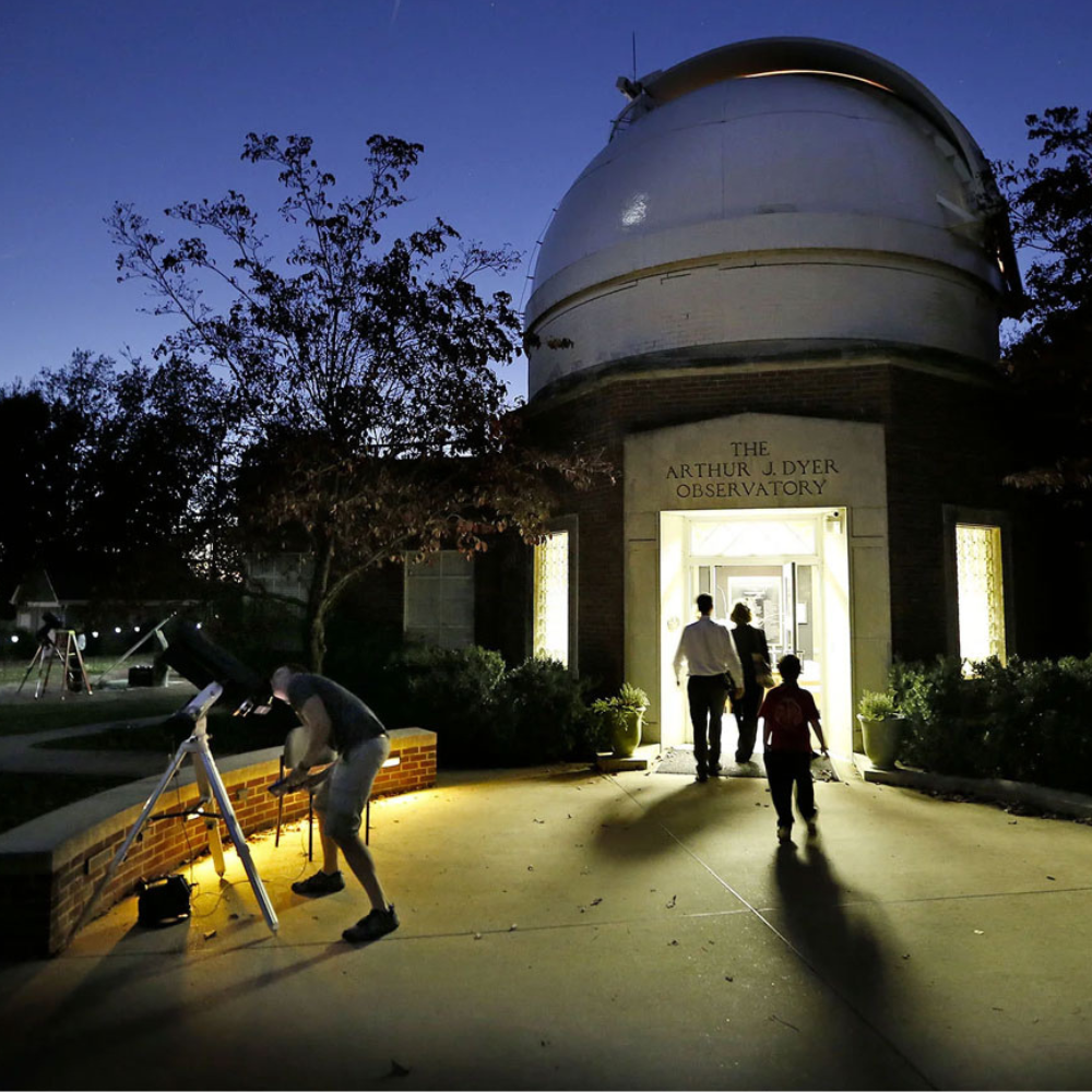Dyer Observatory at night