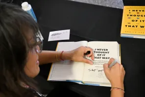 The Lawson Lecture featuring author Monica Guzman takes place in Langford Auditorium. (Vanderbilt University)