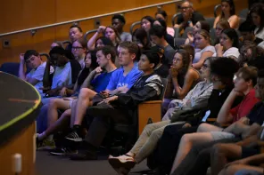 The Lawson Lecture featuring author Monica Guzman takes place in Langford Auditorium. (Vanderbilt University)