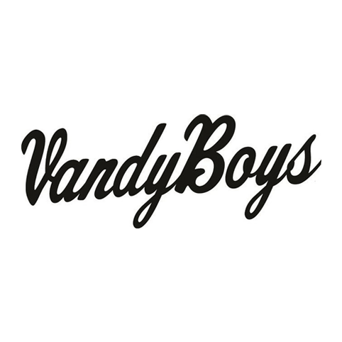 The text ''Vandy Boys'' in a bold, stylized black font against a plain white background.