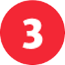 A red circular icon with the number 3 in white, representing Route 3 on a transit map.